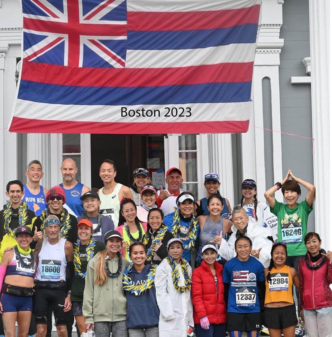 飯島寛子のインスタグラム：「Boston Hawaii House!! Thanks for having us,Don smith. #bostonhawaiihouse #bostonmarathon」