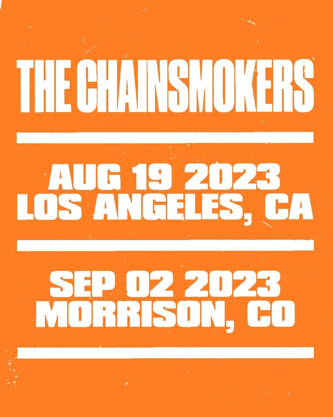 The Chainsmokersのインスタグラム：「We are finally coming back to LA and Colorado   ticket info soon 🙏 link in bio」