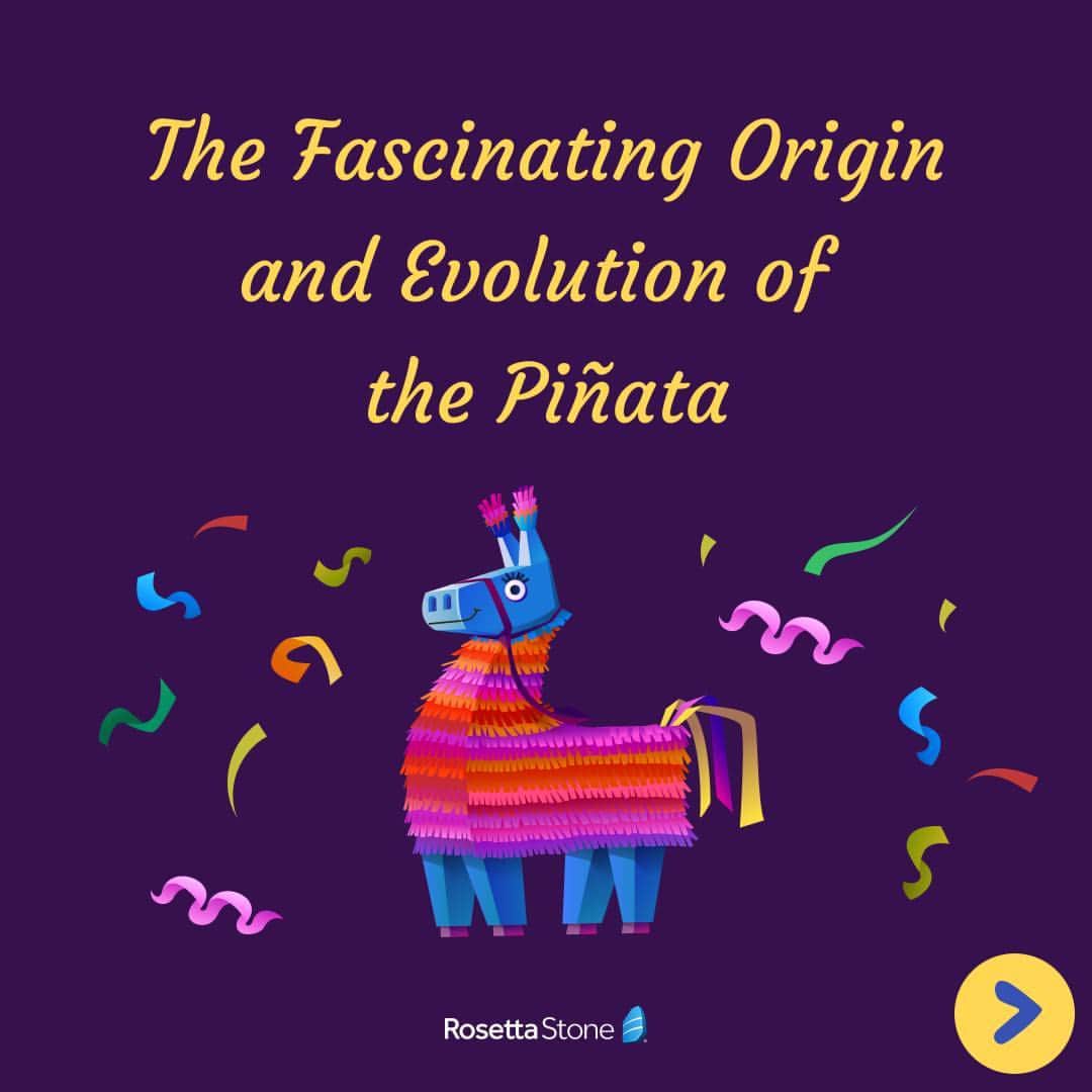 Rosetta Stoneのインスタグラム：「Did you know that the #piñata likely originated in China? In honor of #NationalPinataDay, here are 9 interesting facts about #piñatas you might not know. ➡️」