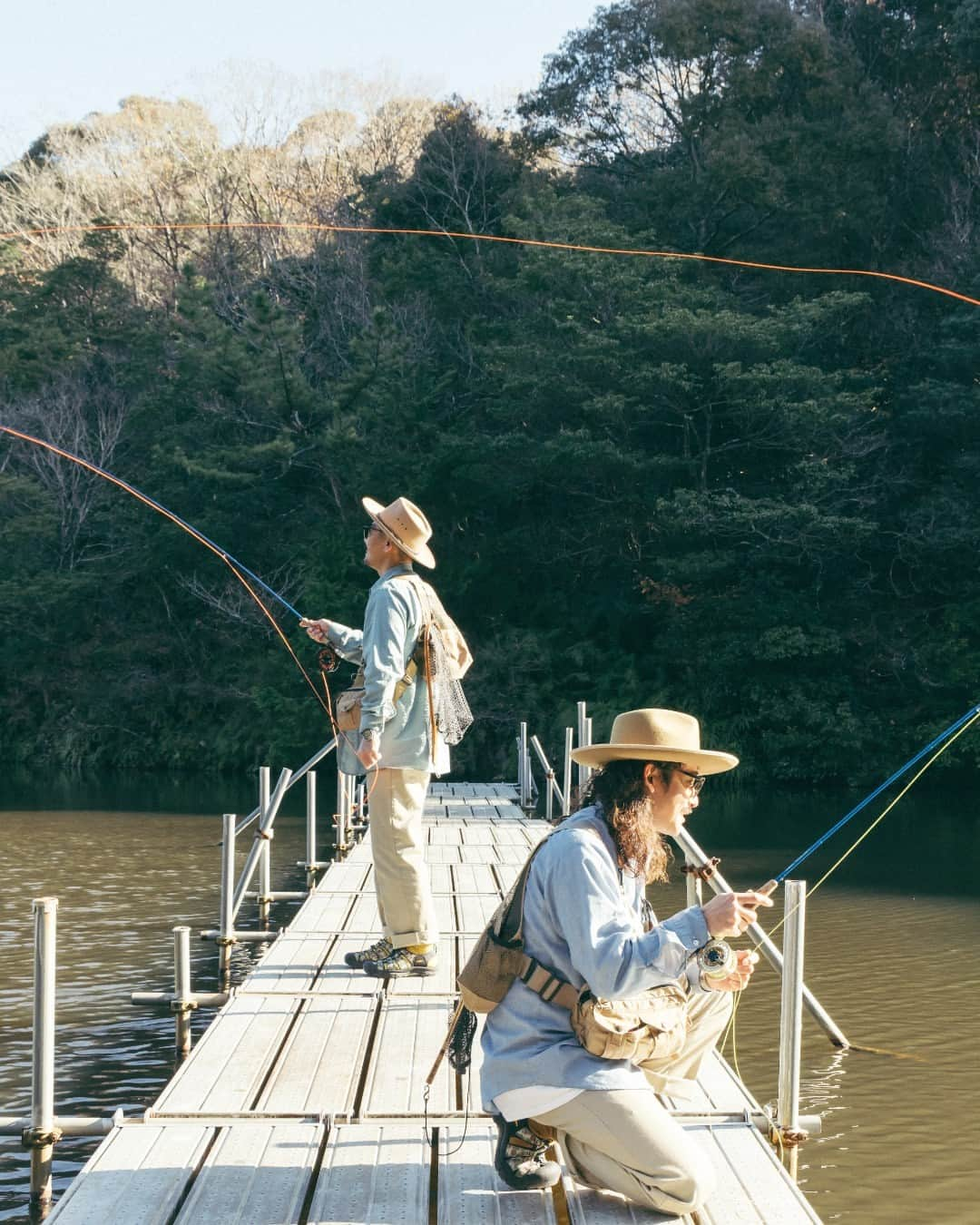 キーンのインスタグラム：「Hooked on a purpose ~🎶🎣 In their 20's, brothers Keisuke and Yutaro Sugisaka traveled from Japan to their respective study abroad locations, Montana and Idaho. They were hooked on fly fishing ever since then and continue to grow the accessibility and sustainability of the sport.   We're keen on the Sugisaka brothers and their dedication to living a life of togetherness and originality! Plus, they sport our new Newport camo collab so well 🍃  Read more about how the Sugisaka brothers are helping fly fishing to be more sustainable and accessible to the next generation in our blog post. Link in bio.」