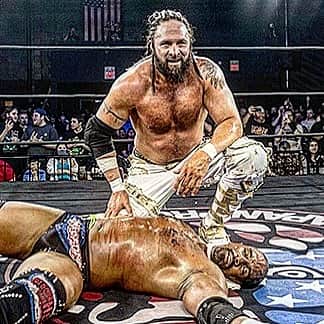 ランス・アーチャーのインスタグラム：「Sunday was a FUN day for Me!   One step closer to @njpw1972 #USchampionship.   See ya in Osaka ! 6/4/23   #njpw #lancearcher #murderhawkmonster #angelofchaos」