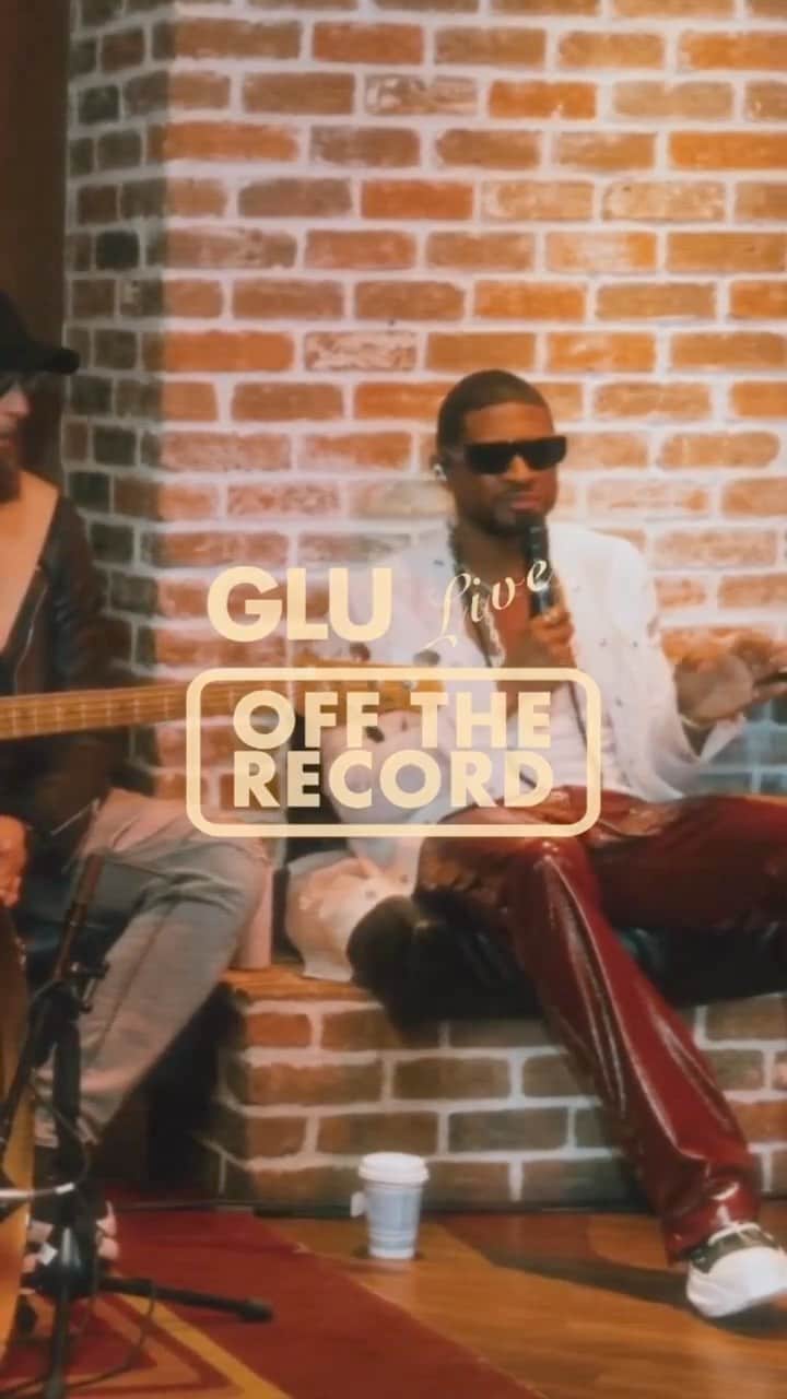 アッシャーのインスタグラム：「These are the moments that make what we feel on stage. The song is the song. LIVE is LIVE. Gimme tha mic and let me fix it. ‘GLU’ Live Off the Record | Full performance on @youtube」