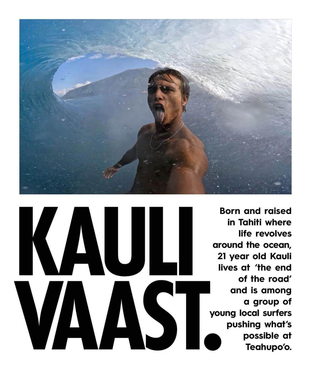 のインスタグラム：「If he's not throwing himself over the ledge at home in Tahiti, he's throwing tail high rotors around the world. @kaulivaast, everybody」