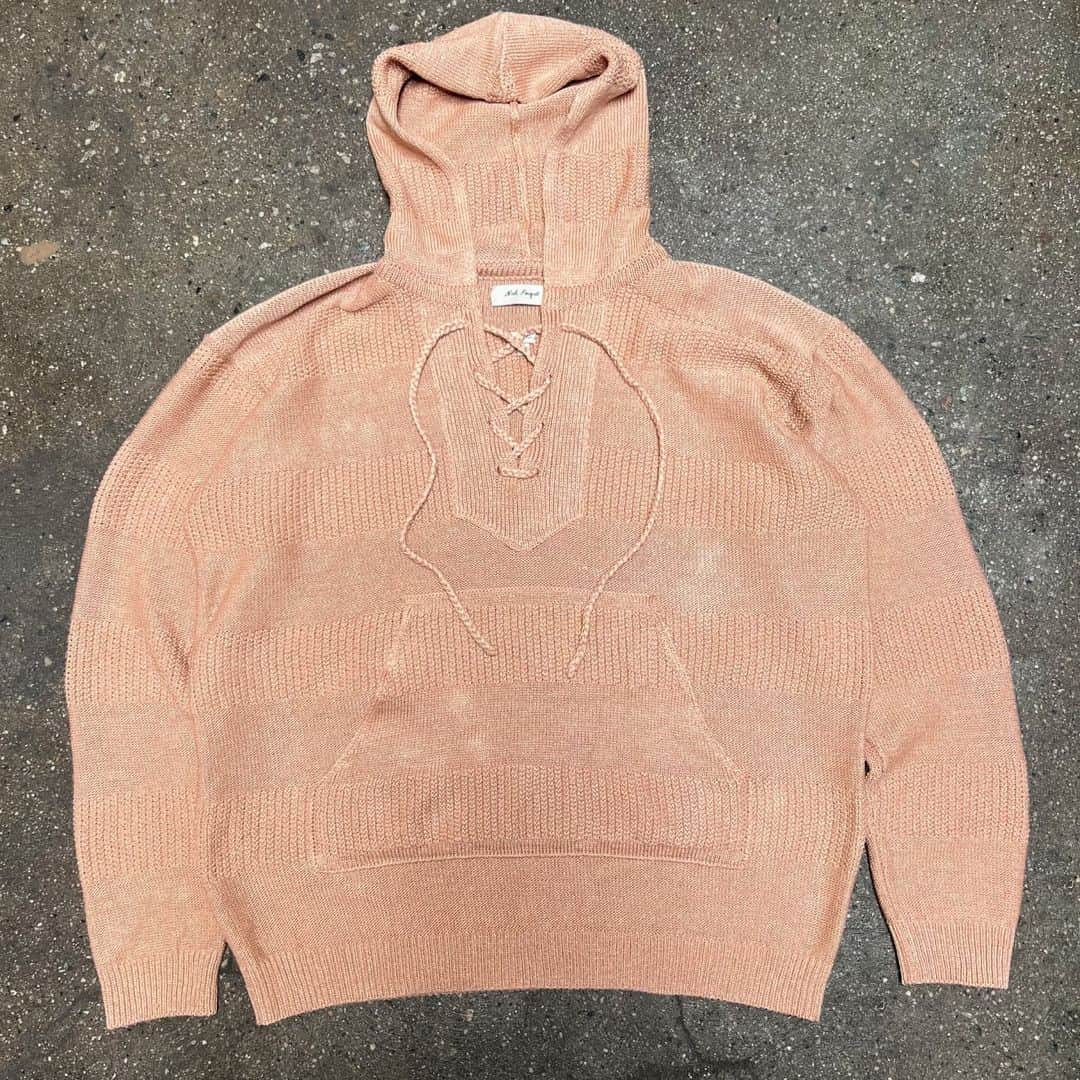 Nick Fouquetのインスタグラム：「BLUSH BAJA HOODIE   Pink Salmon  Hoodie Sweater Cotton Linen 3D Stitch Solid  NF multicolor Crochet Details  Made in Italy  #NickFouquet #Headwear #ReadyToWear #SS23 #LaCoteSauvage #NF #UnmatchableStyle」