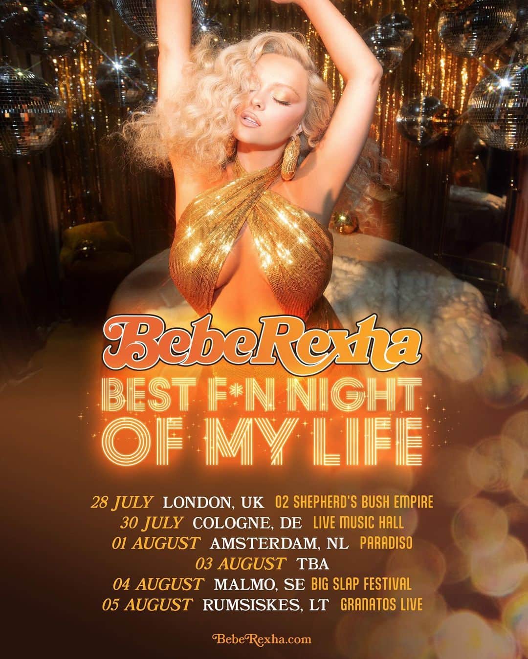 Bebe Rexhaのインスタグラム：「you know i couldn't forget about my EU rexhars! tix on sale this Friday 💖 let's have the best f*n night of our lives!!!」