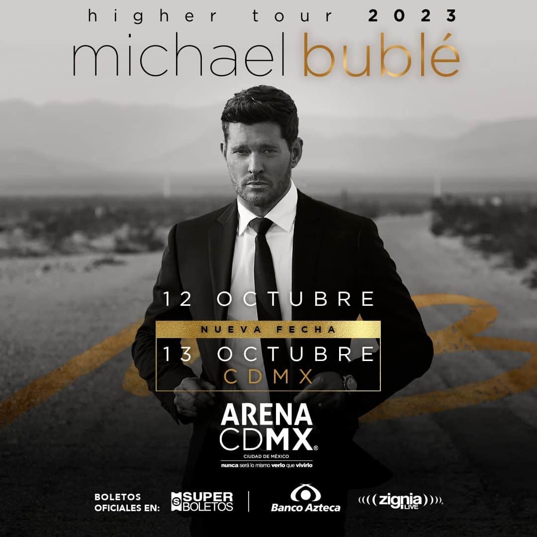 マイケル・ブーブレのインスタグラム：「Due to incredible demand, a second show has been added in Mexico City on October 13th! Tickets available this Saturday through @superboletosmx  #MBHigherTour」