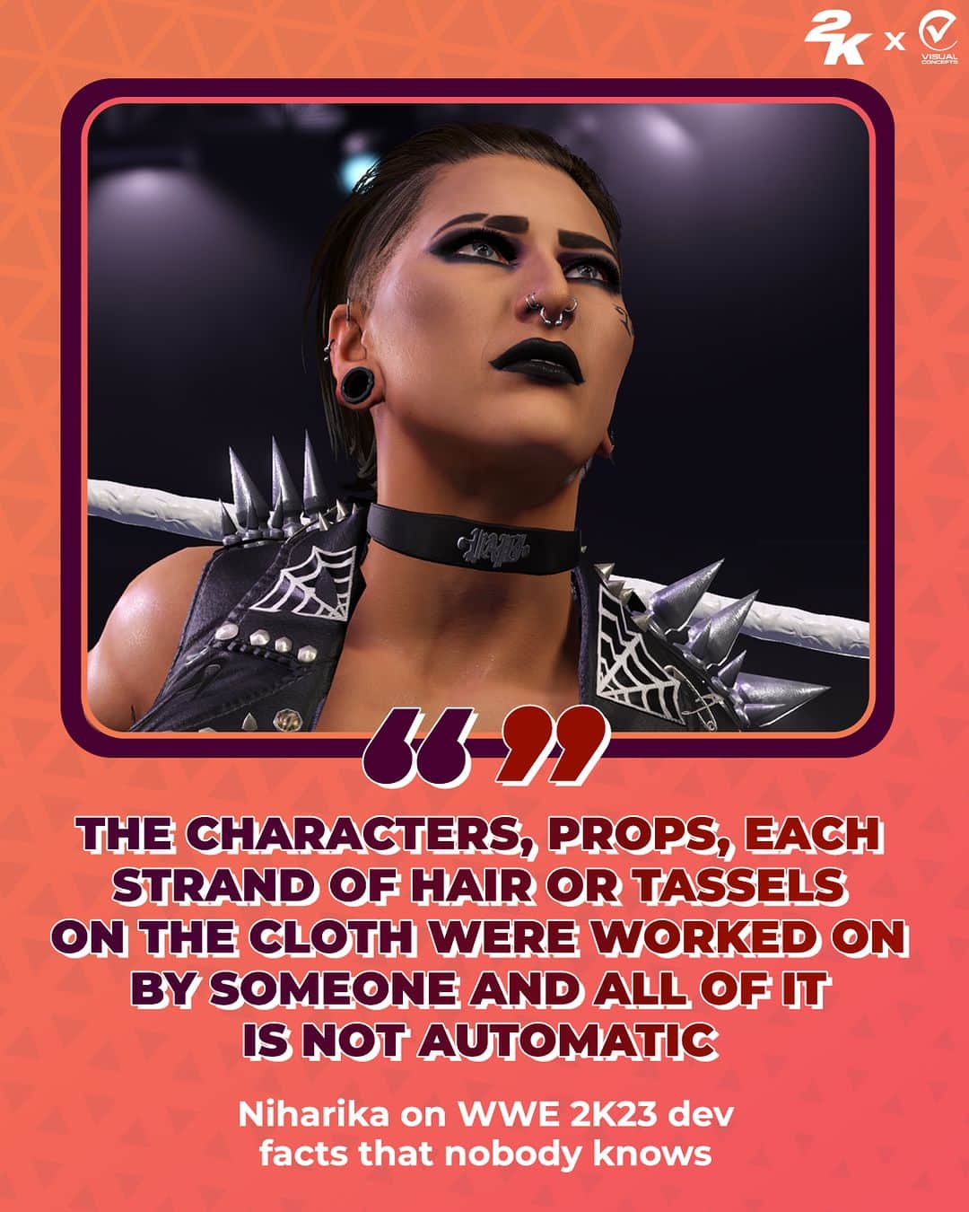 2Kさんのインスタグラム写真 - (2KInstagram)「#WWE2K23 details down to the strand of hair 💇‍♀️  Visual Concepts Technical Artist, Niharika Jain talks about working on her second @wwegames title」4月19日 6時20分 - 2k