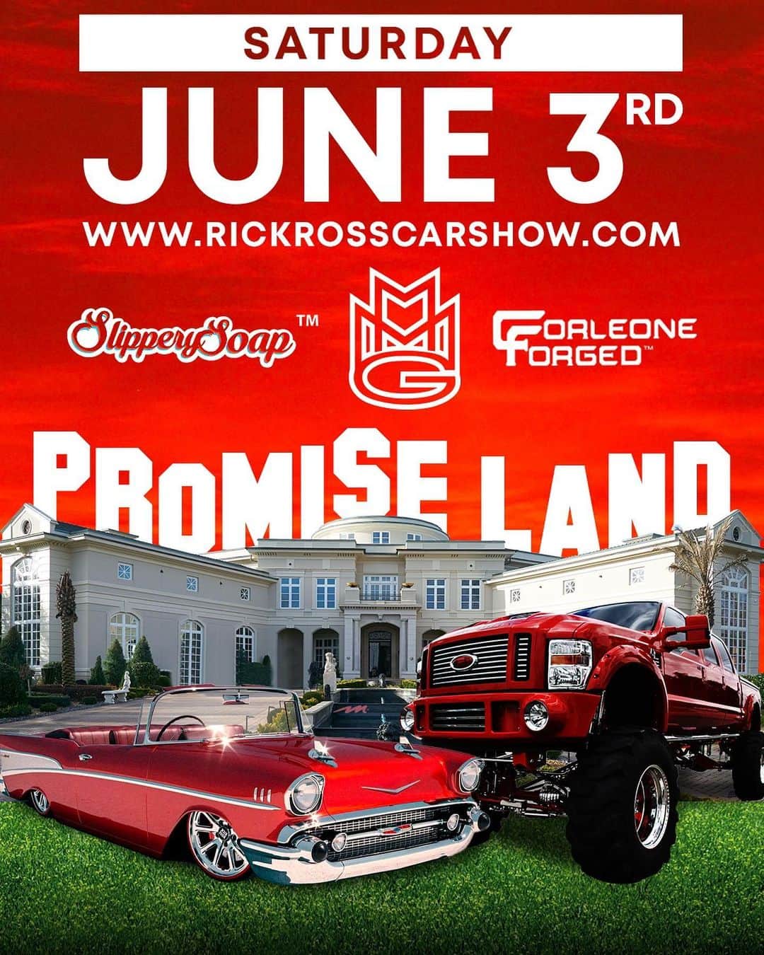 リック・ロスさんのインスタグラム写真 - (リック・ロスInstagram)「Once again it’s on 🔥 June 3rd  2nd annual Rick Ross Car & Bike show Performing live @liltunechi & Rozay  Get your tickets now: www.RickRossCarShow.com @rickrosscarshow  @theslipperysoapllc car care 🚗 Vendors welcome   This breaking records. 💥」4月19日 6時29分 - richforever