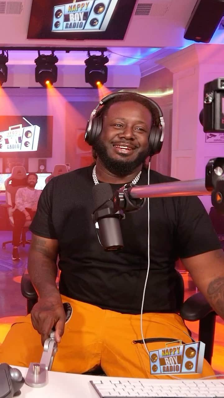 T-ペインのインスタグラム：「This sh* bout to go viral 😂 @nappyboyradiopodcast @pinksweats」