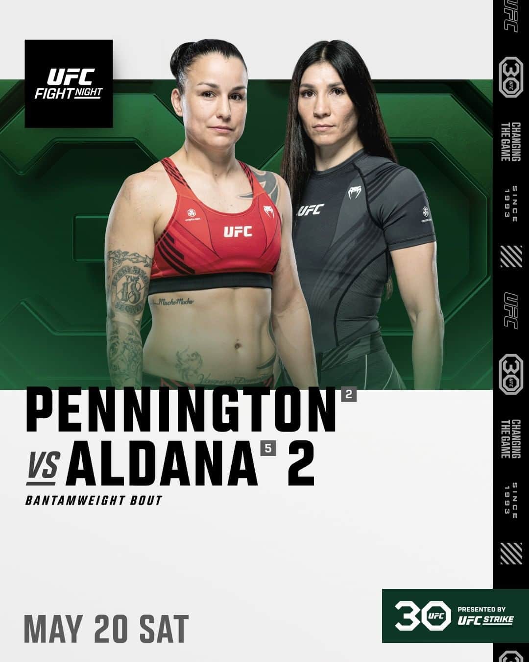UFCさんのインスタグラム写真 - (UFCInstagram)「Five rounds for the rematch! @Raquel_Pennington and @Irene.Aldana will run it back in our May 20th main event! 🔥」4月19日 8時42分 - ufc