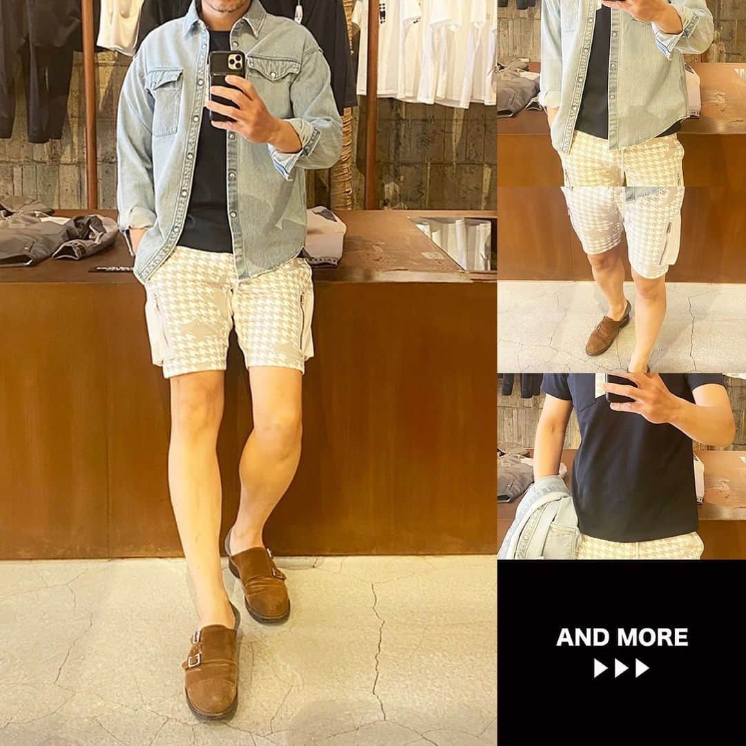 セレクトショップN.K.Bのインスタグラム：「✨今日のN.K.B STYLE✨ 👕【シャツ】AKM 2023 S/S DROP SHOULDER DENIM SHIRTS (BLUE HARD USED) 👕【Tシャツ】AKM 2023 S/S W POCKET (NAVY / L.GRAY) 👖【パンツ】AKM 2023 S/S HYBRID CARGO SHORTS (CAMO / CHIDORI / L.GRAY)  セレクトショップN.K.B小林です。  AKM 2023 S/S DROP SHOULDER DENIM SHIRTSは、DENIM JKT位の肉感で、羽織物として重宝します。 ショートパンツに長袖のスタイルは、この時期おススメです♪  紫外線対策に、ファッションアイテムとしても重宝するTOMFORD EYEWEAR,HOORSENBUHS。 是非店頭でお試しください。  全品送料無料❗️新規会員登録ですぐ使える1,000ポイントも進呈中です。  ++++++++++++++++++++ N.K.Bは、福井県福井市にあるセレクトショップ。 オーナーの小林が、取扱ブランドの最旬コーデと新作先行予約・入荷情報をPostしています。 もしよければ、いいね＆フォローよろしくお願いします❗  【主な取扱ブランド】 AKM | エイケイエム VEGAHLUXE | ヴェガリュクス 1piu1uguale3 | ウノピュウノウグァーレトレ 1piu1uguale3 SPORT| ウノピュウノウグァーレトレスポーツ LUXE163AKMBB | リュクス163エイケイエムビービー Junhashimoto | ジュンハシモト TFW49 | ティーエフダブリューフォーティーナイン TOM FORD EYEWEAR | トムフォード アイウェア DABORO | ダボロ PIUORO | ピウオッロ MOOSEKNUCKLES | ムースナックルズ newblance | ニューバランス and more… ++++++++++++++++++++  #AKM #エイケイエム  #エヌケービー #メンズファッション #メンズファッションコーデ #ファッション好きと繋がりたい #メンズコーデ #お洒落さんと繋がりたい #おしゃれさんと繋がりたい #服好きな人と繋がりたい #ファッション好きな人と繋がりたい #ファッション大好き #今日のコーデ #本日のコーデ #ファッションコーデ #インスタファッション #エヌケービー #ファッションスナップ #ファッション好き #アパレルショップ #ファッションコーディネート #メンズアパレルショップ」