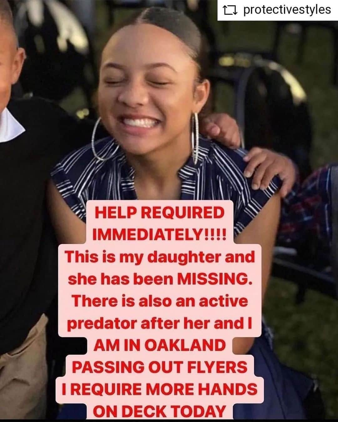 ダンテ・カーヴァーのインスタグラム：「@edanimeproductions #REPOST @protectivestyles with @get__repost__app  Please share! 🔁 @dance12neptune My cousin @fortune.legacy daughter is MISSING. Please share and if you have any information CALL 408-890-0564 #oakland #missing #repostandroid #repostw10」