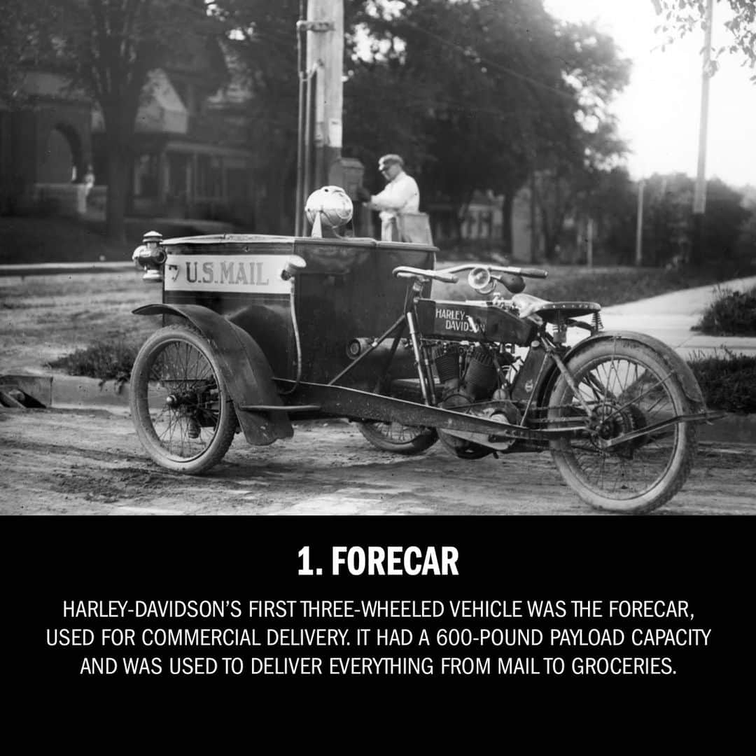 Harley-Davidson Japanさんのインスタグラム写真 - (Harley-Davidson JapanInstagram)「ハーレーダビッドソンについてはまだまだ知らないことがたくさんあります。 知られていないであろう4つのことをご紹介します！  1.荷車（前輪2輪の3輪） 最初の3輪ハーレーは手紙から野菜までいろいろなものの運搬に使用されました。 2.芝刈り機用エンジン 1929年には芝刈り機用のエンジンを供給していました。 3.小型車 1966年にデビュー。電気モデルとガソリンモデルがありました。 4.トマホークボート 1961年にトマホークボートメーカーを買い取り、今のフェアリングやサドルバッグにつながるファイバーグラスの生産能力を高めました。  いくつご存じだったでしょうか？ H-D.comで最新のイノベーションをご覧ください。 https://www.harley-davidson.com/  #ハーレーダビッドソン #HarleyDavidson #UnitedWeRide #HD120 #120周年」4月19日 10時00分 - harleydavidsonjapan