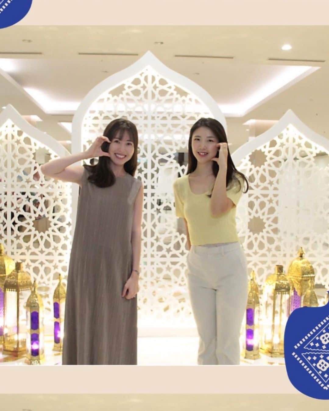 のインスタグラム：「🕌✨🕌✨🕌✨ @plaza_senayan のラマダン限定撮影ブースでプリクラ📸with @narumi_95 💓  Aku berfoto dengan Narumi. Suasana sutudio itu seperti Aladdin.😘  #foto #fotoramadhan #plazasenayan #jakarta #indonesia」