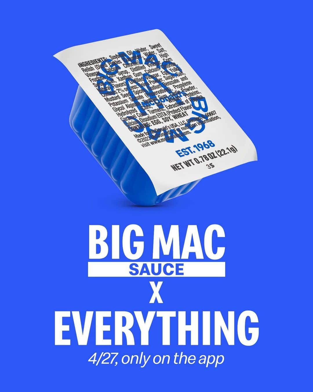 マクドナルドのインスタグラム：「my saucy secret is out, starting on 4/27 you can put Big Mac Sauce on everything」