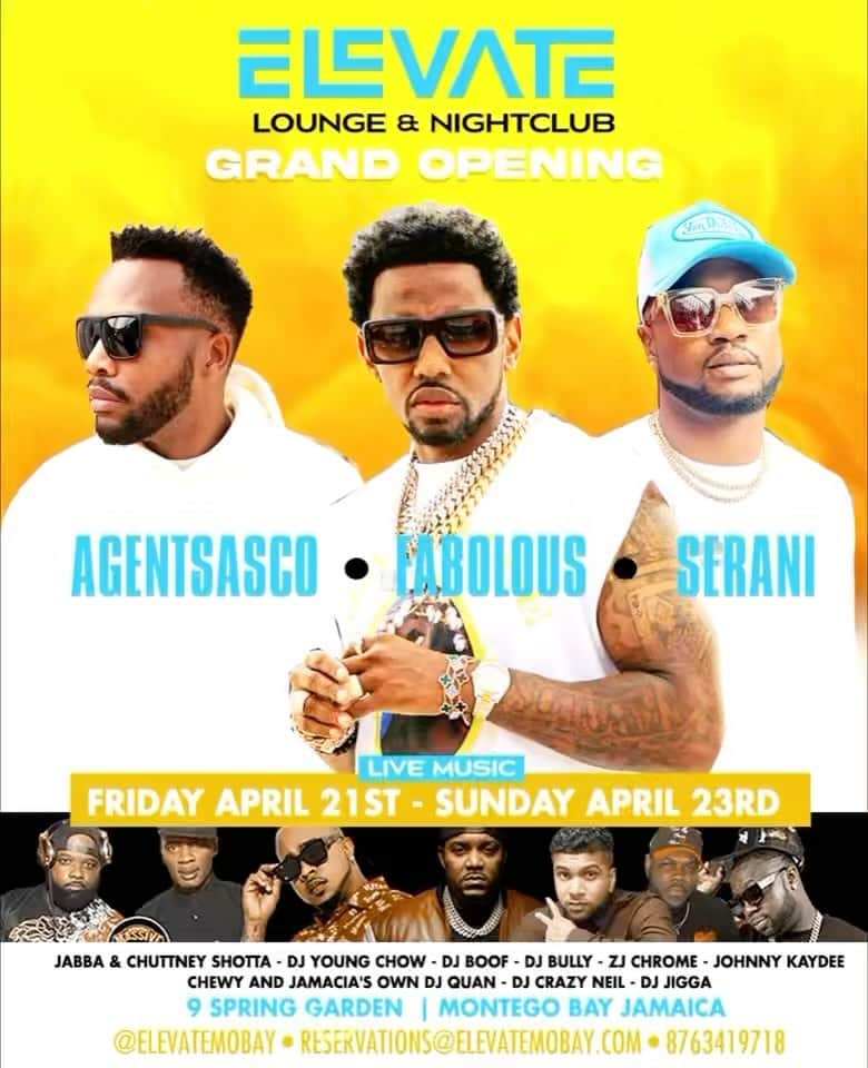 ファボラスのインスタグラム：「S  A T U R D A Y   E L E V A T E   M O N T E G O  B A Y ,  J A M A I C A   This weekend it’s the GRAND OPENING of @elevatemobay in Montego Bay, Jamaica!!!  This SATURDAY come catch a vibe wit me !!」