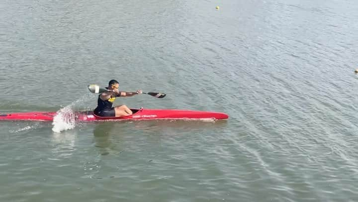 三浦伊織のインスタグラム：「canoe sprint🛶 #canoesports #workout #kayak #water #sport #戸田市#坊主」