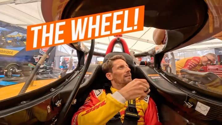 ロマン・グロージャンのインスタグラム：「Behind the Scenes of my P2 at Long Beach: FULL VLOG on my YouTube channel. #indycar」
