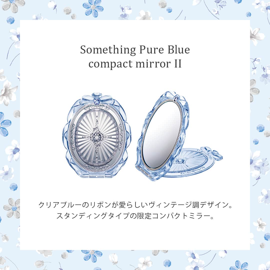 JILLSTUART BEAUTYさんのインスタグラム写真 - (JILLSTUART BEAUTYInstagram)「JILL STUART Something Pure Blue Limited items 〜My Dearest Blue Ring〜 4月28日(金)より発売 《予約受付中》  ■サムシングピュアブルー セント 　シマリング ＵＶプロテクター(限定品) つけた瞬間から肌を明るくキラキラと輝かせてくれるジェルタイプの日やけ止め。  ■サムシングピュアブルー セント 　アイダイヤモンド グリマー(限定品) ブルーダイヤモンドをイメージした限定アイカラー&アイライナー。  ■サムシングピュアブルー  コンパクトミラー Ⅱ (限定品) ベストセラーのコンパクトミラーが、サムシングピュアブルーの世界観を纏って限定登場。  ※公式オンラインショップでは予約完売している場合がございます。 4月28日(金)の発売をお待ちください。  #jillstuart #jillstuartbeauty #ジルスチュアート #サムシングブルー #サムシングピュアブルー #花嫁 #花嫁メイク #ウェディング #ギフト #UVプロテクター #UVケア #日やけ止め #アイカラー #アイライナー #ミラー #コンパクトミラー」4月19日 17時00分 - jillstuartbeauty