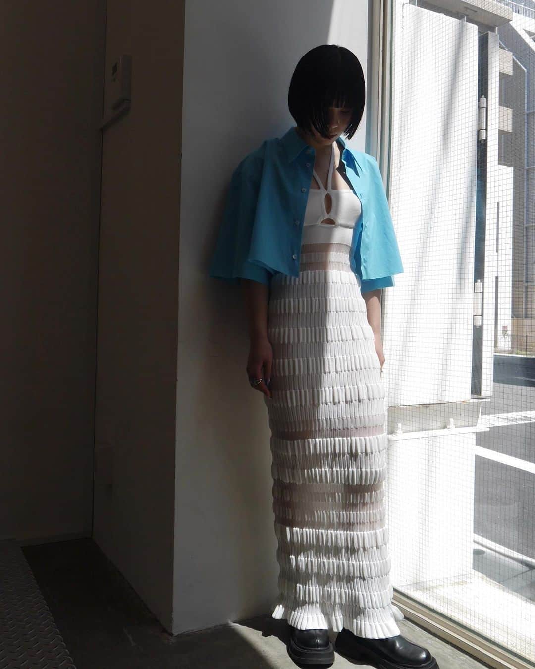 MIDWEST TOKYO WOMENのインスタグラム：「@mm6maisonmargiela  short-sleeved shirt × @fetico_official 🪡」