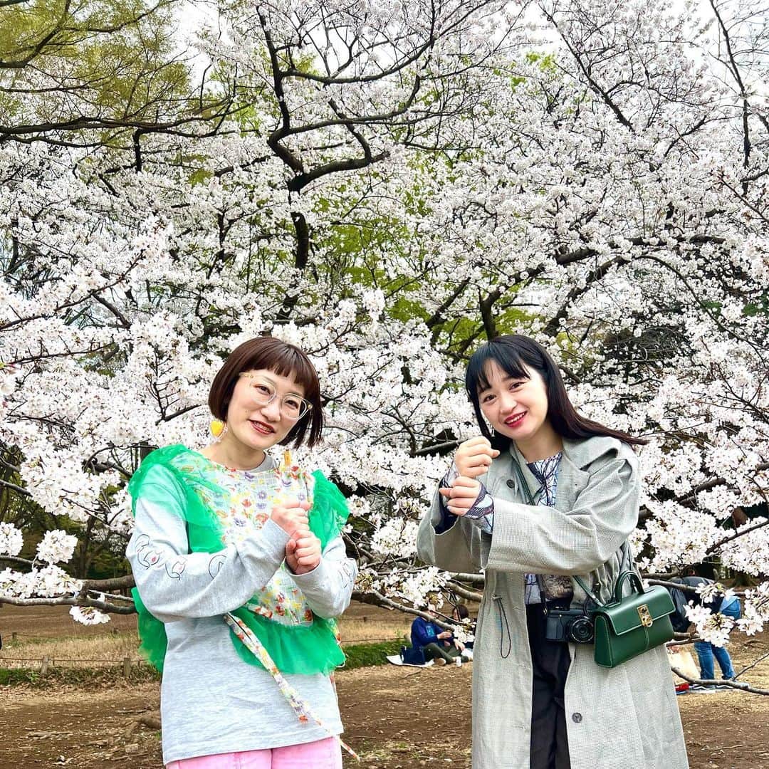 松浦志穂のインスタグラム：「東京は桜の季節もとっくに過ぎ去り、「新年度ですね」的な投稿をするにももう遅いですが今年の桜の季節に良い写真を撮ってもらってたので🌸  この時の様子はスパイクのYouTubeに載ってますので見てね📺 この日WBCで日本が優勝したのでペッパーミルポーズ⚾️でも私はいまだにペッパーミルもするし今日優勝したかのようにWBCの話が出来ます⚾️  #WBC #日本優勝 #ペッパーミル  #桜 #新年度」