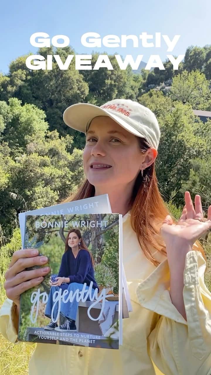 ボニー・ライトのインスタグラム：「HAPPY FIRST BIRTHDAY GO GENTLY 💙 thank you readers, I love you! To enter the giveaway to win a book and an earthling hat comment below what you most love about the go gently platform/world? Giveaway closes end of the day Sunday 23rd April 🌎🌏🌍」