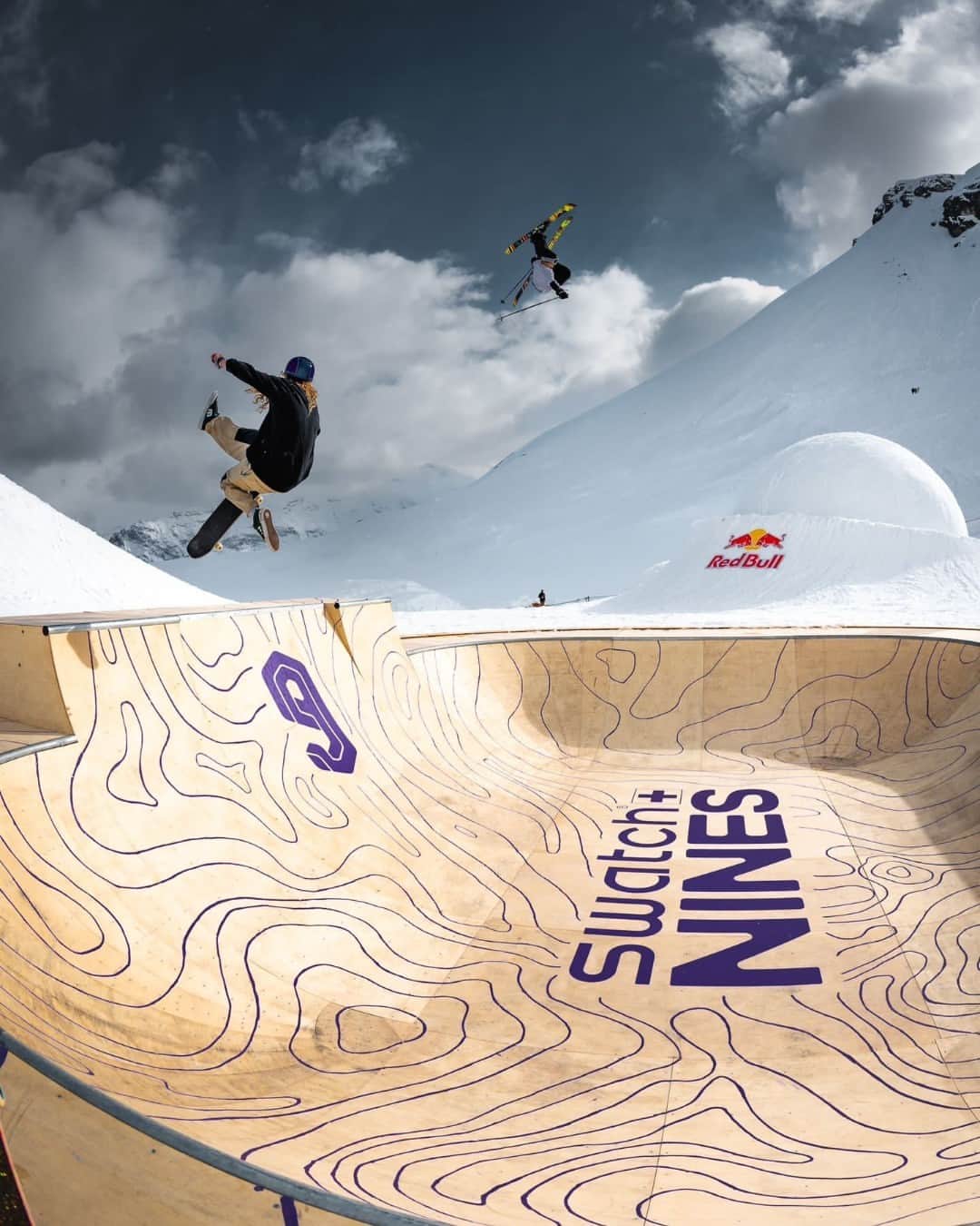 Swatchのインスタグラム：「The excitement for Swatch Nines is just getting started, and we can't wait for more thrilling moments in the days to come! 🏂 #SwatchNines #SwatchLovesSports」