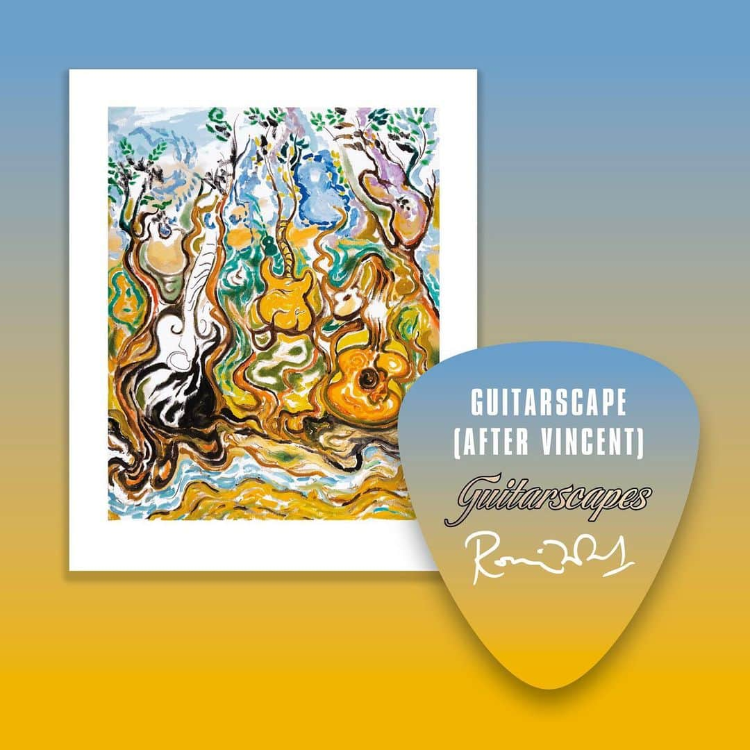 ロン・ウッドさんのインスタグラム写真 - (ロン・ウッドInstagram)「🎸Ronnie Wood: Guitarscapes 🎸Now available to preorder!  Each signed and numbered print comes with a customised guitar pick. Tap the link in the bio to find out more👉   Available in store at @rollingstonescarnaby @carnabylondon from Thursday 21st April」4月20日 0時15分 - ronniewood