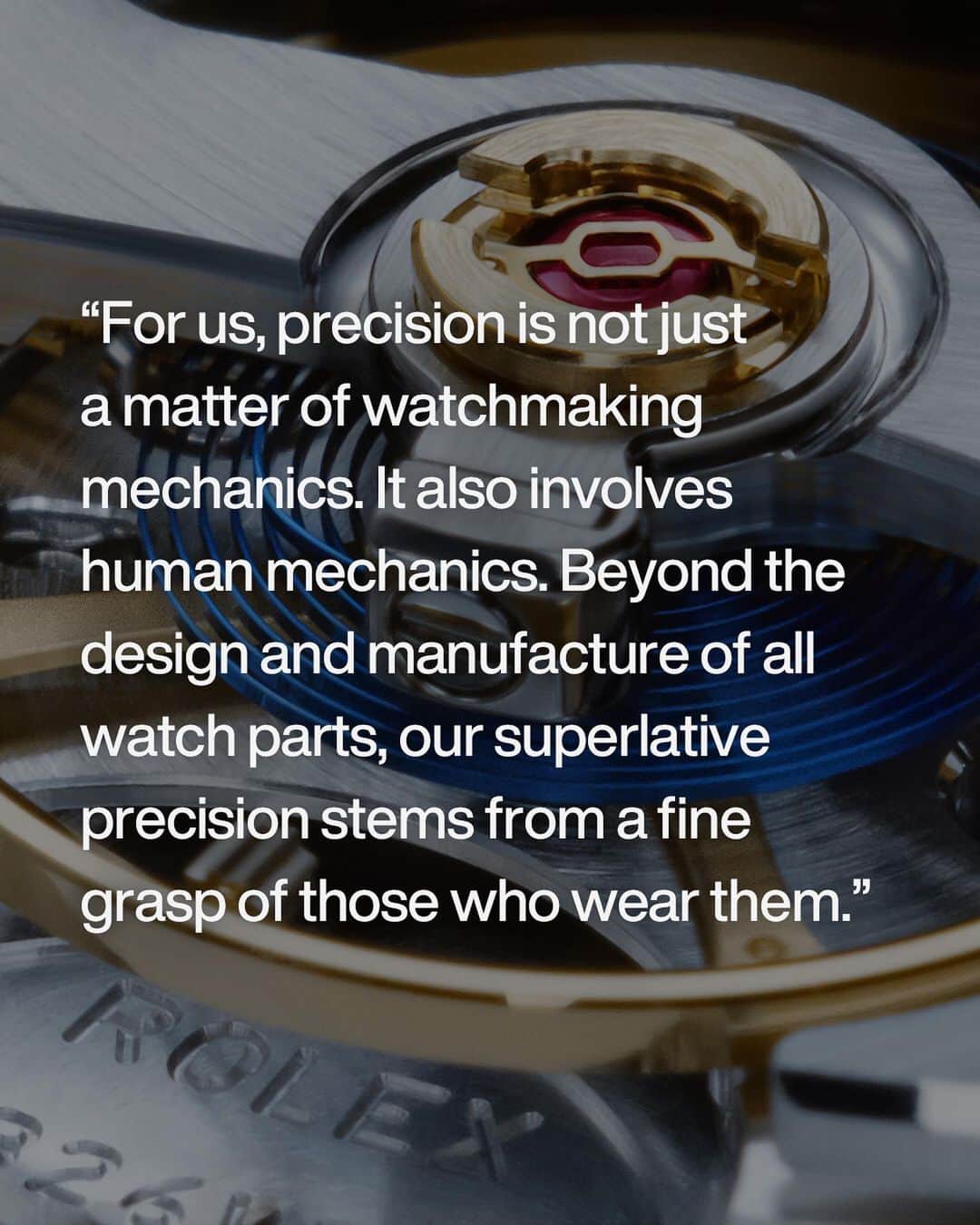 rolexさんのインスタグラム写真 - (rolexInstagram)「Precision is not just a matter of watchmaking mechanics. It involves human “mechanics”. Our superlative precision stems from a fine grasp of those who wear our watches. We continually hone our crafts to accommodate the movement of any wrist. Whether rigorous or one that is still and calm, the watch must endure them all. By observing, understanding and reproducing all these behaviours in our laboratory, we can guarantee our timepieces move impeccably, no matter how the wrist it adorns does. Hence why “predicting the unpredictable” has always been the guiding principle of our perpetual quest for precision. #Rolex #Watchmaking #Perpetual」4月20日 1時00分 - rolex