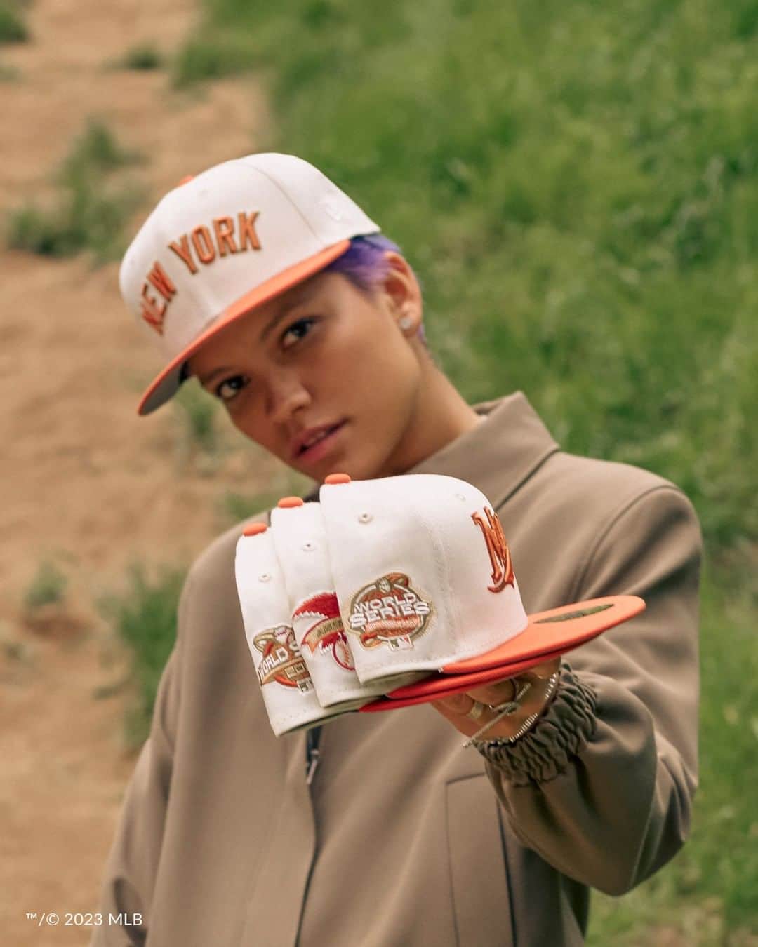 ニューエラ・キャップのインスタグラム：「Support your favorite MLB team and the planet in the Green Collection from New Era Cap. Created in partnership with REPREVE and featuring headwear made with recycled yarn.」