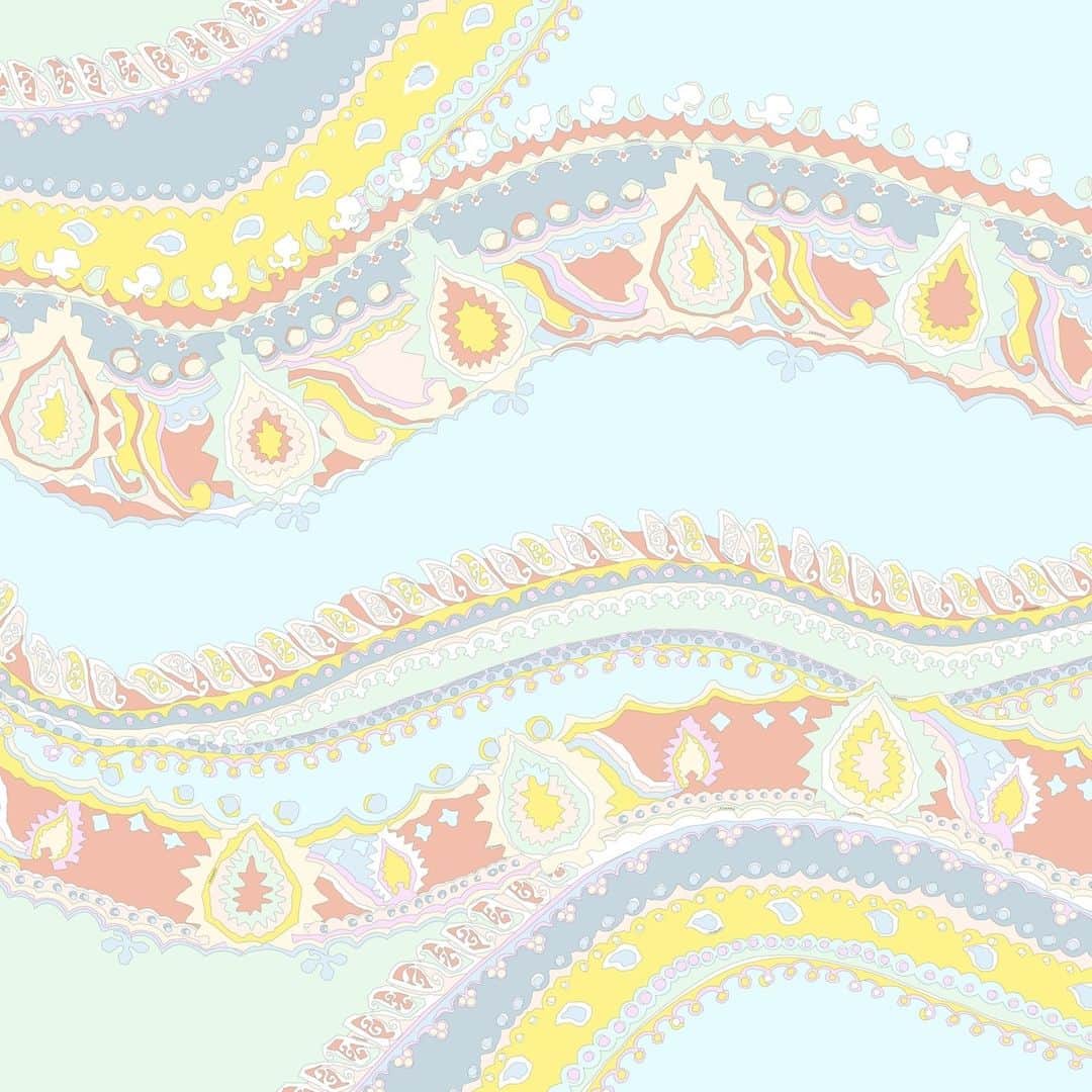 のインスタグラム：「L’imprimé JADE, évoquant les différentes heures d’une journée sous les lumières satinées des rivages des îles des Grenadines. ** The JADE print, evoking the different hours of a day under the satin lights of the shores of the Grenadine Islands.  #LEONARD #LEONARDPARIS #LeonardSS23 #SS23 #SpringSummer23 #Print」