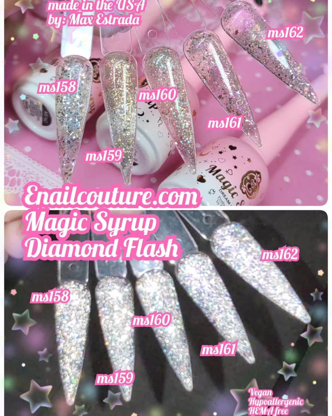 Max Estradaさんのインスタグラム写真 - (Max EstradaInstagram)「Enailcouture.com 30% off promo code: spring30 Enailcouture.com new racer clear fast dry acrylic ☆ Enailcouture.com new hologram power gel,  unicorn chrome pigments magic gel☆ one coat over any color for a dazzling effect♡ Enailcouture.com new 123go bubble gum gel,  solid glue gel♡ vegan and Hypoallergenic.  Made in America 🇺🇸The moment so many have been waiting for is finally here! Enailcouture.com 123go maximum square is the longest flat boxy square pre made full coverage gel nail in the game. We also dropped xs sculpture square and magical ice hologram stickers☆Enailcouture.com 123go 5XL Coffin nails are the longest full coverage pre made gel nails in the world. They are EVERYTHING, made in America.Enailcouture.com new product drop ♡!~ 123go diy gel and our new charm nail stickers 😍Enailcouture.com made in American ♡!~Enailcouture.com 123go pre made gel nails are the game changer !~ perfect nails every time with no smells or dust!~ long lasting and easy removal , made in America! Enailcouture.com  #ネイル #nailpolish #nailswag #nailaddict #nailfashion #nailartheaven #nails2inspire #nailsofinstagram #instanails #naillife #nailporn #gelnails #gelpolish #stilettonails #nailaddict #nail #💅🏻 #nailtech#nailsonfleek #nailartwow #네일아트 #nails #nailart #notd #makeup #젤네일  #glamnails #nailcolor  #nailsalon #nailsdid #nailsoftheday Enailcouture.com」4月20日 1時50分 - kingofnail