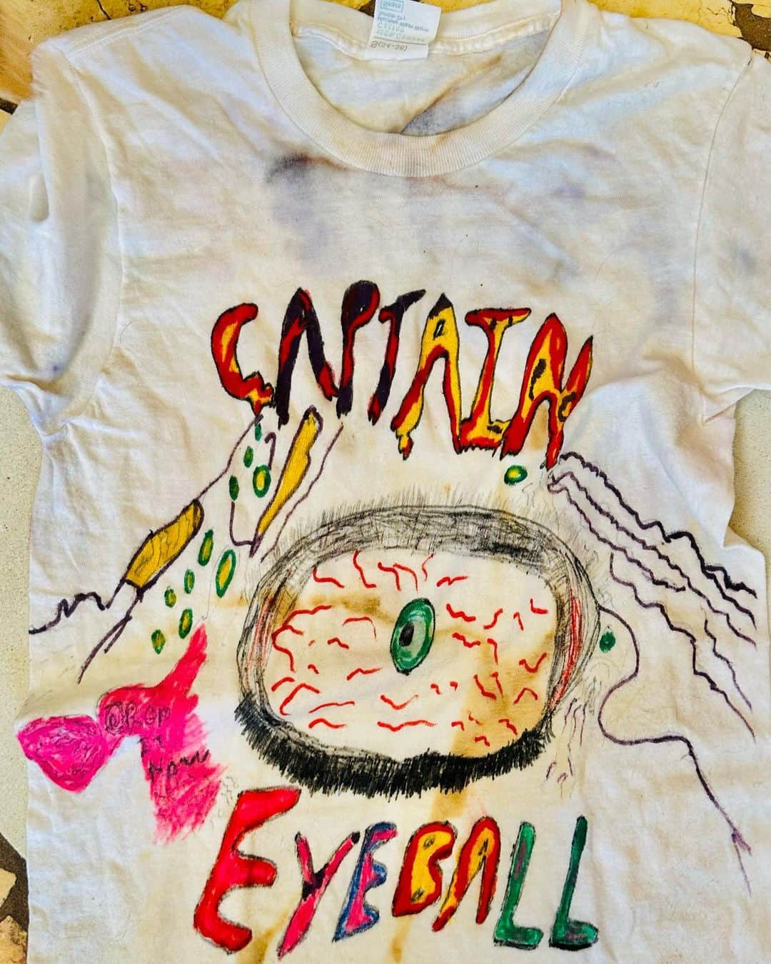 ウェイン・コインさんのインスタグラム写真 - (ウェイン・コインInstagram)「Classic home-made ( by Captain Eyeball himself) Captain Eyeball T-shirt 🙏🙏🙏🙏⭐️🙏🙏🙏⭐️⭐️⭐️⭐️⭐️❤️❤️❤️❤️❤️」4月20日 2時25分 - waynecoyne5