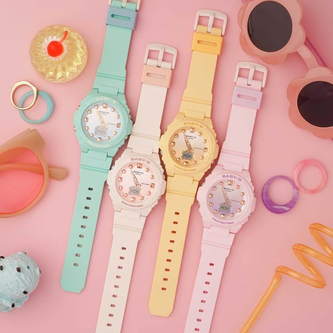 CASIO BABY-G Japan Officialさんのインスタグラム写真 - (CASIO BABY-G Japan OfficialInstagram)「遊び心たっぷりのカラーリングが可愛い💗プレイフルビーチコレクション🏖️サンセットをイメージしたダイアルのグラデーションも可愛さのポイント✨ . BGA-320-3AJF ￥14,300 BGA-320-7A1JF ￥14,300  BGA-320-9AJF ￥14,300 BGA-320-4AJF ￥14,300 *tax included  . #BABY_G #babyg_jp #GSHOCK #G_SHOCK #watch #腕時計 #CASIO #レディースウォッチ #手元倶楽部 #手元くらぶ #腕時計くら部 #腕時計好き #春モデル #春コーデ #ビーチ #サンセット #カラフル #グラデーション  #カラーコーデ #BGA320」4月20日 15時19分 - babyg_jp