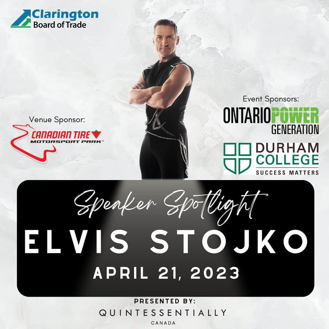 エルビス・ストイコのインスタグラム：「Joining The Clarington Board of Trade and local businesses for breakfast at Canadian Tire Motorsport Park, Elvis will be sharing his journey through skating, challenges, rewards, inspiring youth, and perspective on embracing adversity and risk. As well, sharing with us, why he and his wife Gladys chose to live in Clarington and what inspires them to support their passions. ⠀ @claringtonbot @ctmpofficial @quintessentially @opgpics @durhamcollege  ⠀ #clarington」