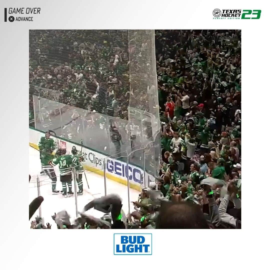 ダラス・スターズのインスタグラム：「That's Dallas Stars hockey. STARS WIN!!!  #BudLightCelly | #TexasHockey」