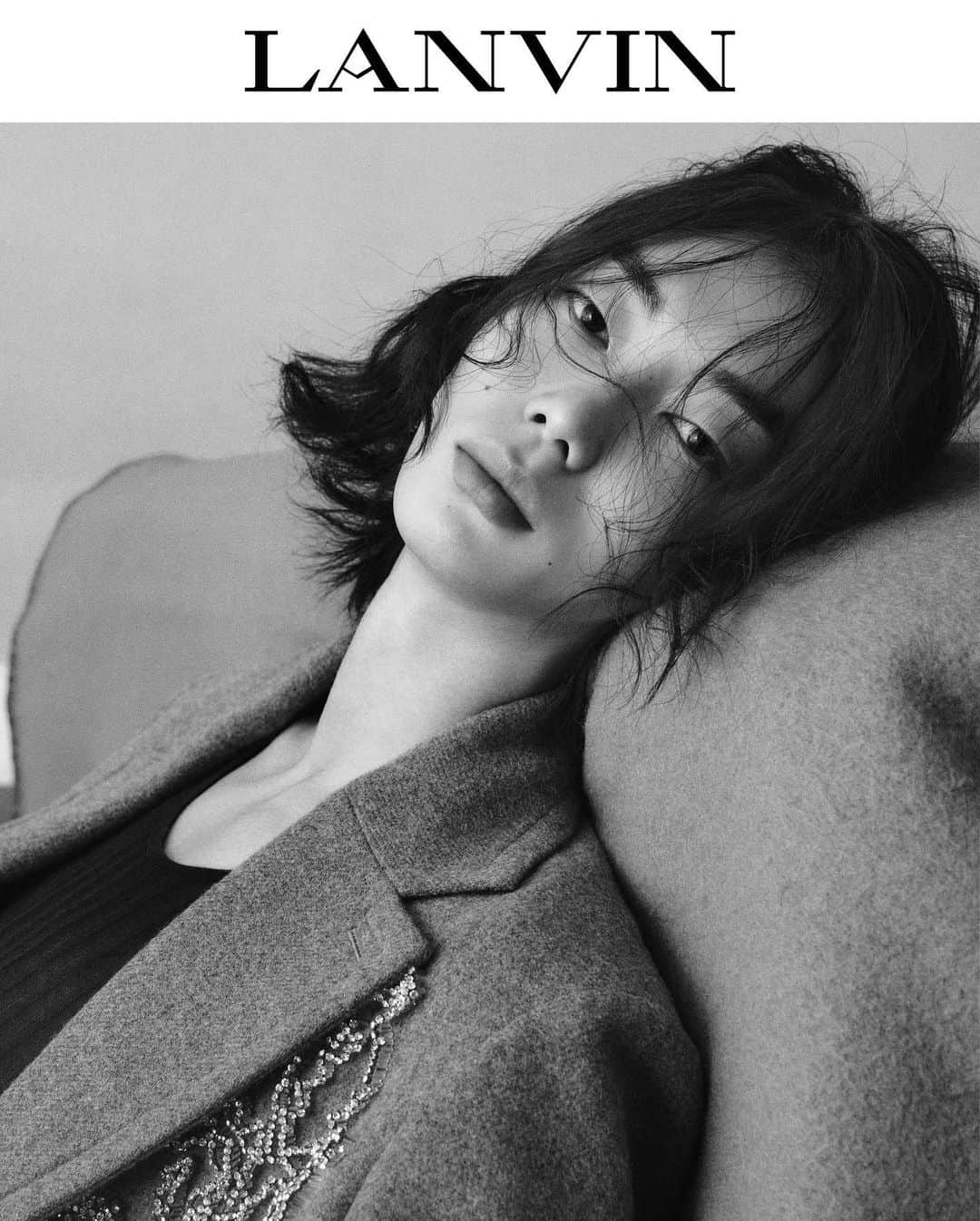 ランバンのインスタグラム：「Comfort is a modern luxury.    Photography Steven Meisel Creative direction @mmparisdotcom  Featuring Gendai Funato   #LANVIN」