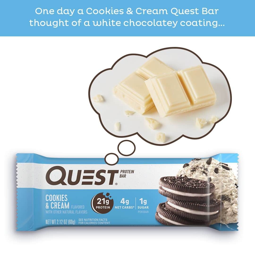 questnutritionのインスタグラム：「Perfect together. Swiped right, now it’s for life. 💙」