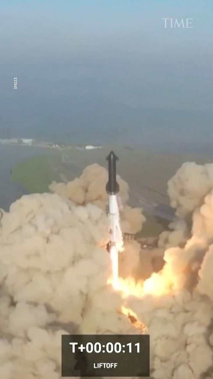 TIME Magazineのインスタグラム：「SpaceX’s uncrewed Starship rocket exploded minutes after launch.」