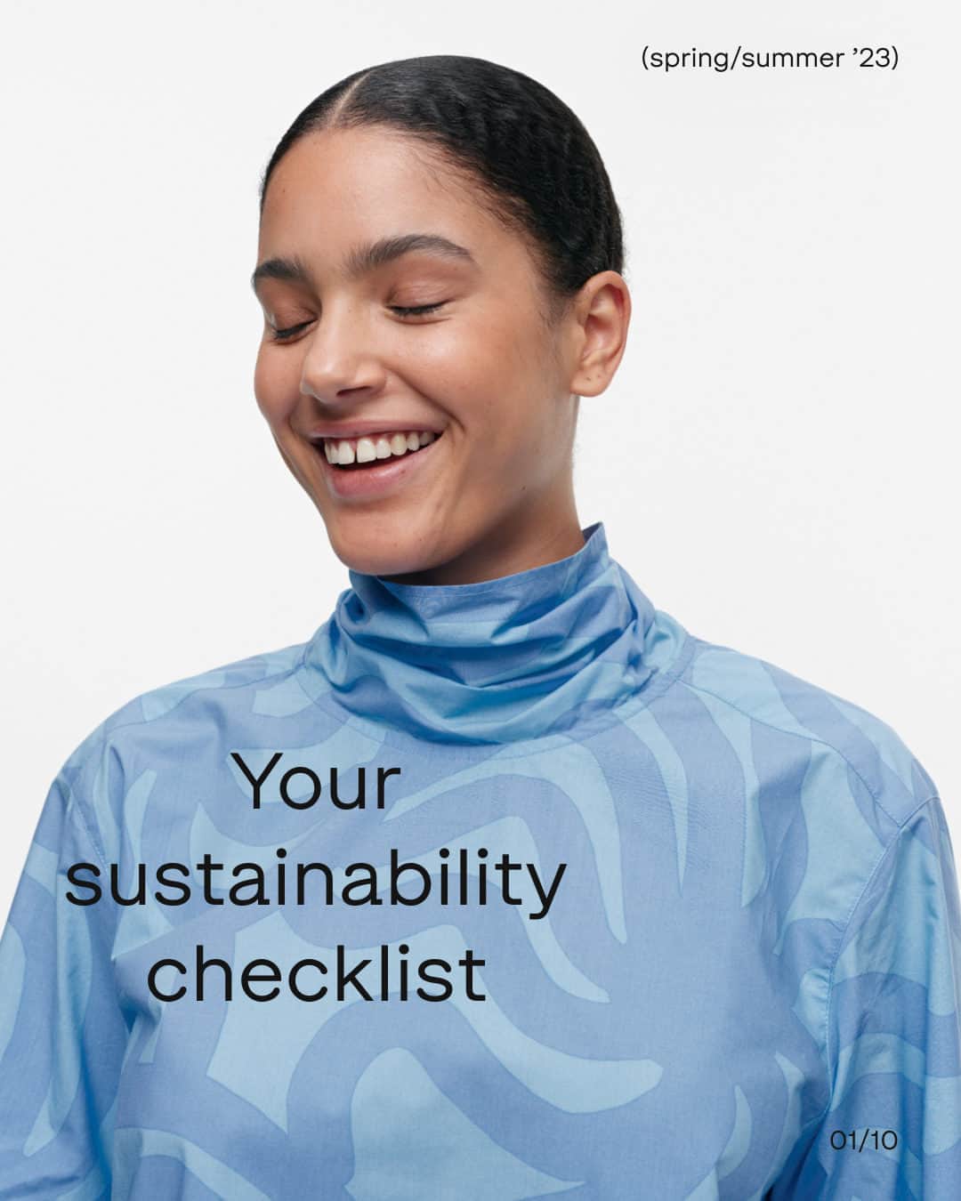 マリメッコのインスタグラム：「It’s time to unveil the spring/summer ’23 sustainability highlights. Swipe left to see how our efforts to create a more sustainable Marimekko are progressing.  Explore our SS23 collection and learn more about our sustainability strategy at marimekko.com – link in bio. #marimekko #ss23」