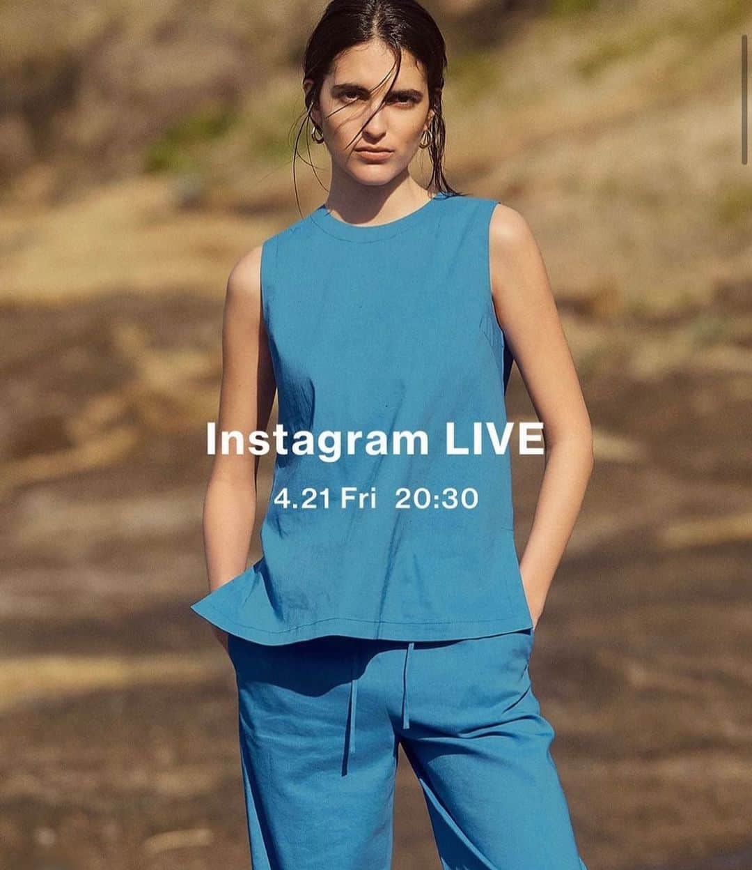 亀恭子のインスタグラム：「@theory_luxe_official  Instagram LIVE📢  4.21（Fri）20:30- 5月の新作ご紹介&着こなしのポイント お話しします。  是非観てください☺︎  #theoryluxe #2023spring #newitem #instagramlive #☺︎」