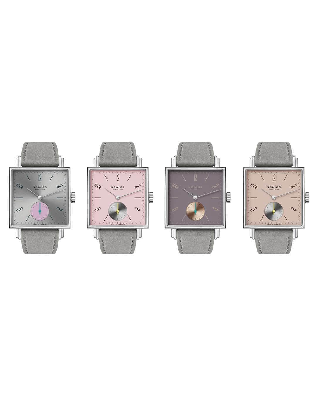 ノモスさんのインスタグラム写真 - (ノモスInstagram)「It's time for brand-new watches—and a German lesson! These four beautiful versions of the NOMOS Tetra come with some rather special names. Discover the new collection here.   #nomos #nomosglashuette #glashütte #madeinglashuette #nomostetra #watchmaking #kaprizioese #fuchsteufelswilde #wildentschlossene #unerreichbare #watchlover #nwa #newwatchalert #luxurywatch」4月20日 19時00分 - nomos_glashuette