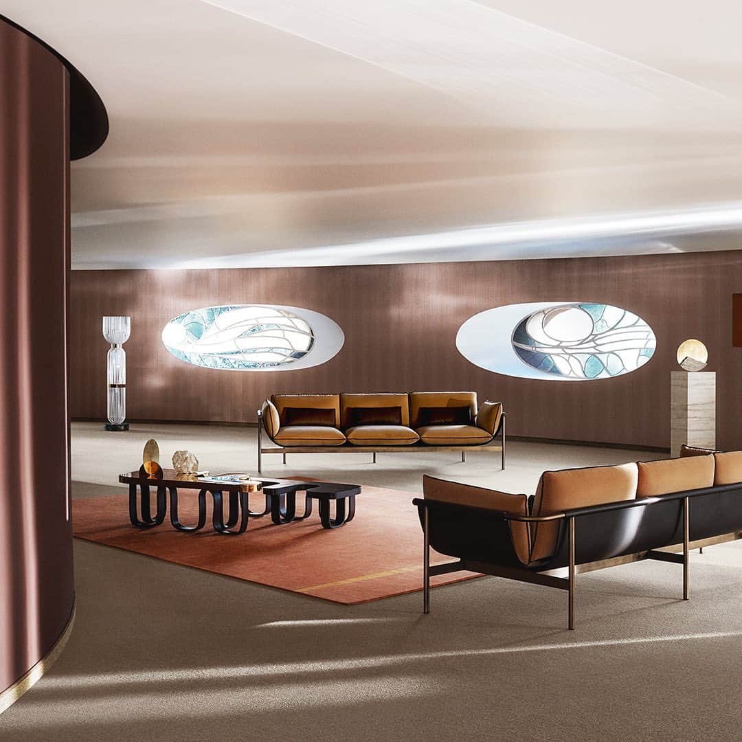 のインスタグラム：「Internationally renowned designers pay homage to the Maison's heritage in the new collection from #FendiCasa, from subtle FF finishings to arches inspired by Fendi headquarters and sofas that reveal their inner workings in an ode to the #FendiPeekaboo.  To visit the flagship boutique in Piazza della Scala during #MilanDesignWeek2023, register at Fendicasa.com.」