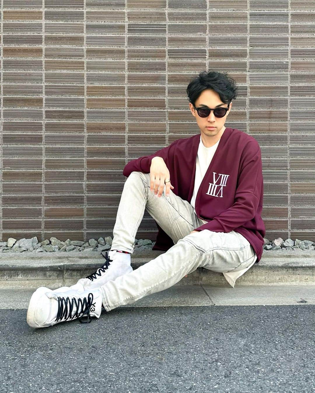 𝐑𝐄𝐀𝐓𝐌𝐎のインスタグラム：「👕 @shareef_official GEORGETTE CALZE DOLMAN CARDIGAN #shareef #outfit」