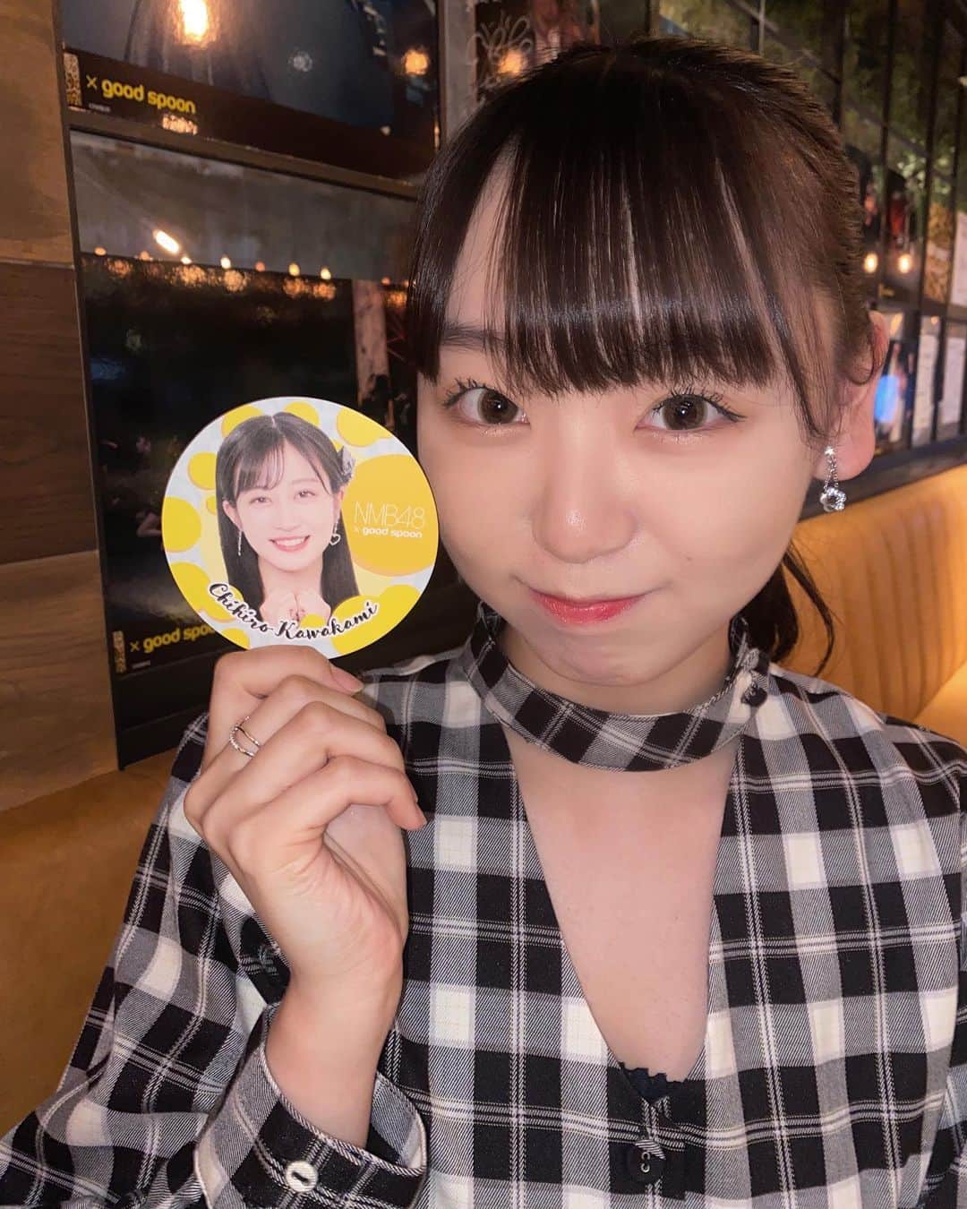 泉綾乃さんのインスタグラム写真 - (泉綾乃Instagram)「『NMB48 × good spoon』コラボカフェに行って来ました〜🧀  ゆいなが考えたフードメニュー！ どれも美味しくて！！！  「んーまいっ✨」  そして私が考案させていただいた、 「あーのんの白玉抹茶ミルク」は 抹茶が苦手な私でも飲めるくらい ミルク感が強く、ほんのり抹茶の味も効いてて美味しかったです💚🤍  コラボカフェは、、、！  4/17〜5/14までgood spoonなんばCITY南館店にて行われています！！！  皆さん是非、美味しいメニューを思う存分食べていただいて！メンバーのコースターやグッズもゲットしちゃってください😚  （ちひさんのコースターゲット🐯🫶）  #nmb48 #goodspoon #ラビグルメ #コラボカフェ」4月20日 21時10分 - _anon_1122