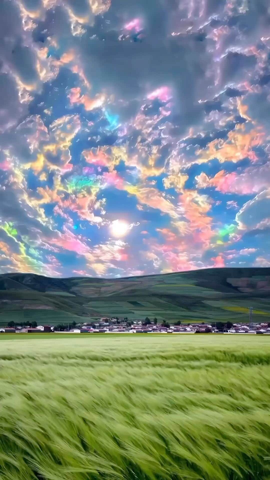 Awesome Wonderful Natureのインスタグラム：「Golden hour of clouds and sky. ✨🌿 🎥 by @girlchill_sunset」