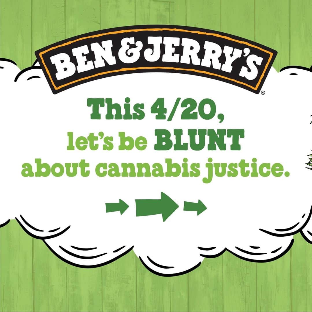 Ben & Jerry'sさんのインスタグラム写真 - (Ben & Jerry'sInstagram)「Let’s make #420 a day we can all can celebrate. 💨 Learn more at the link in our bio and then tell your governor to grant clemency for cannabis-related offenses NOW! ✊🏿」4月20日 22時01分 - benandjerrys