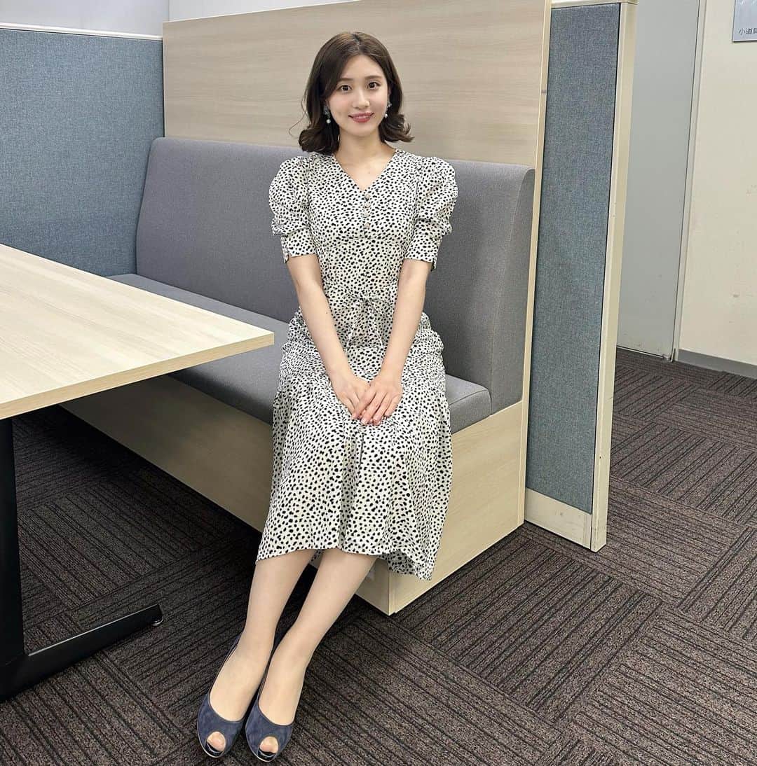 本田奈也花さんのインスタグラム写真 - (本田奈也花Instagram)「今日もありがとうございました😊 もう、ビアガーデンが始まることご存知でしたか？ あすのニュースでお伝えします☺️💗 #rkb#アナウンサー#本田奈也花#福岡#タダイマ#ワンピース#clear#earings #rirufura」4月20日 22時17分 - nanaka_honda