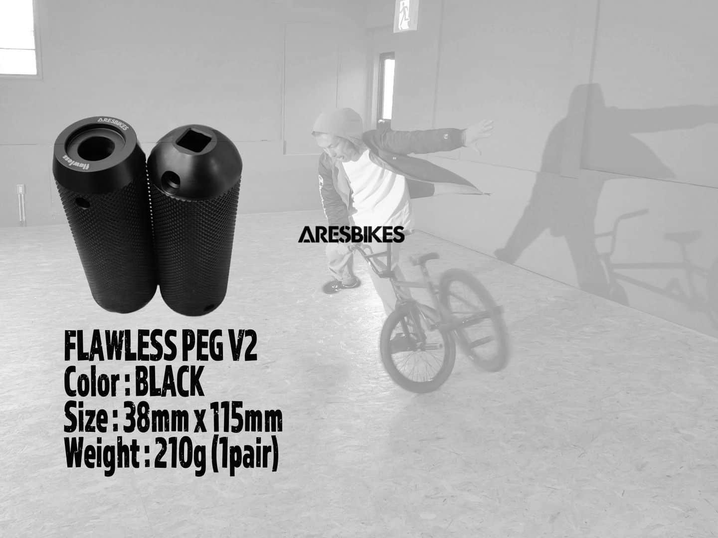 宇野陽介さんのインスタグラム写真 - (宇野陽介Instagram)「ARESBIKES FLAWLESS PE V2 38 × 115MM 🔥  V1より 1P -20g軽量化!!!  #aresbikes #bmx #flatland #product  #flawlesspeg #peg #aluminium  #cap」4月20日 22時47分 - yorkuno