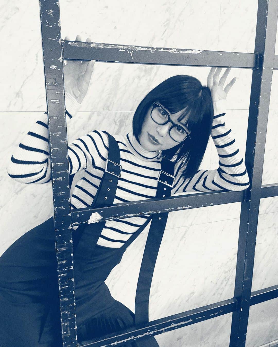 渡辺菜月のインスタグラム：「#なっちゃんコーデ 🦓⸒⸒  #stu48 #idol  #渡辺菜月  #fashion」